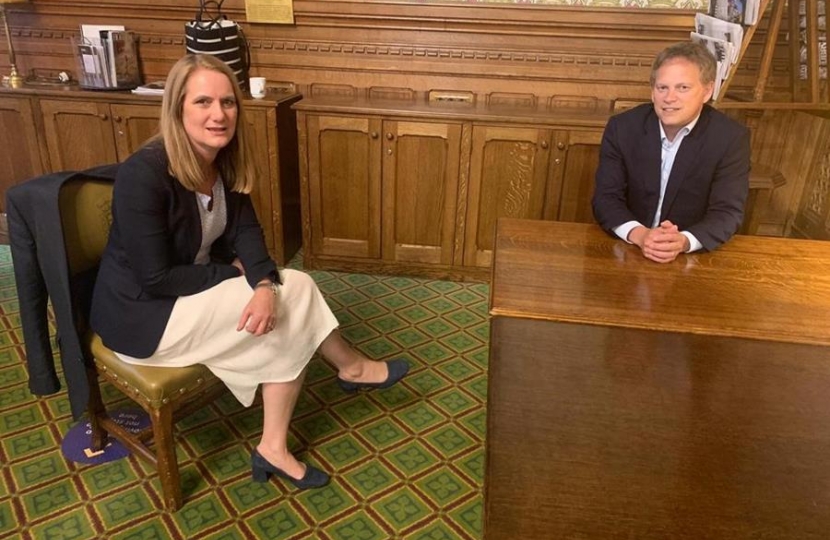 Virginia Crosbie MP with Rt Hon Grant Shapps MP Secretary of State for Transport (photograph taken last year)